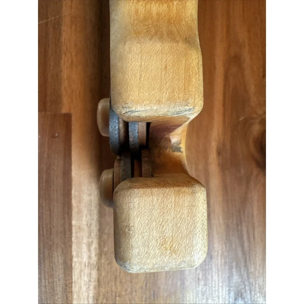 VTG Chicago Cutlery Wooden‎ Knife Sharpener Ceramic Wheel Kitchen Tool